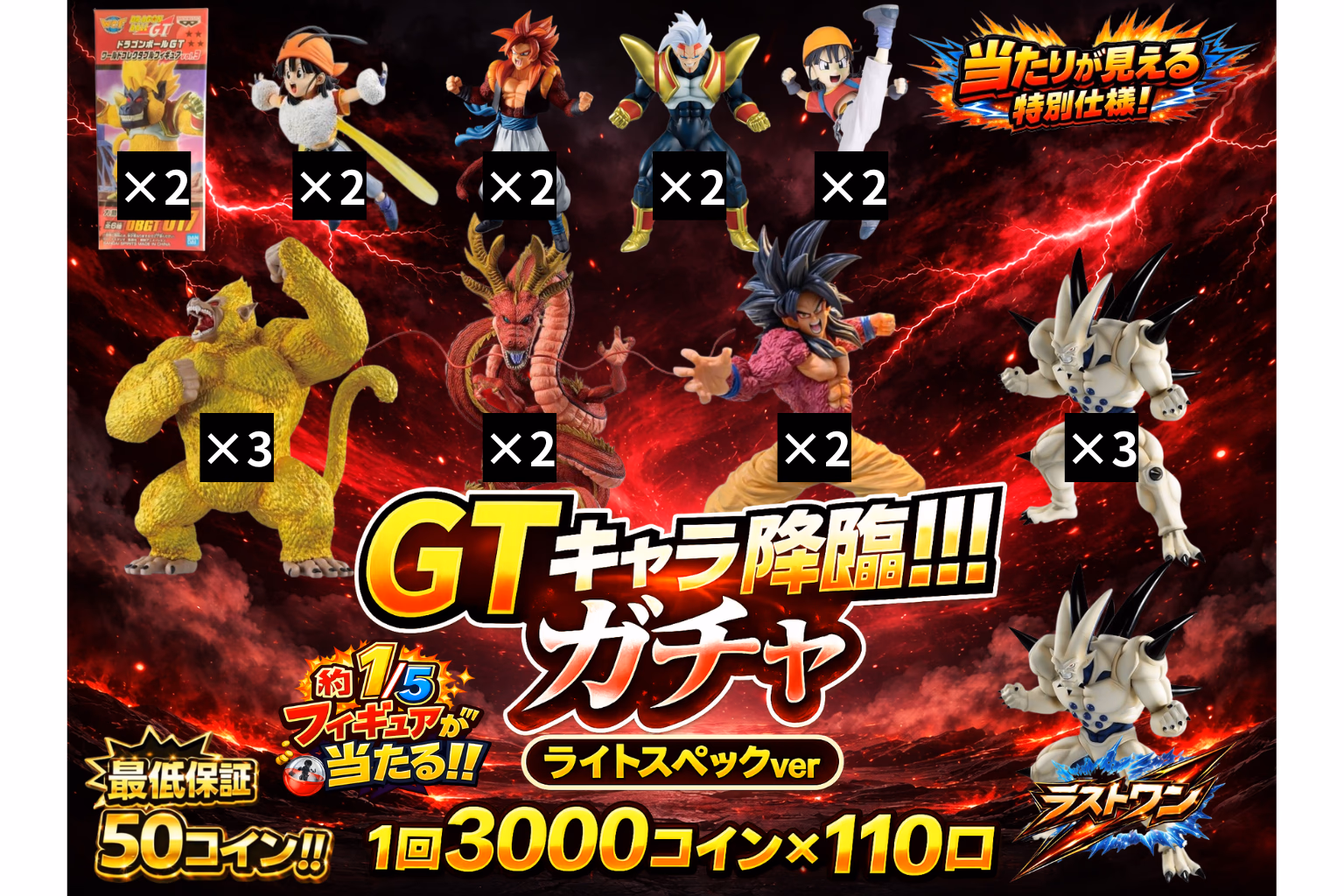 GTキャラ降臨！！！ガチャ ライトスペックver